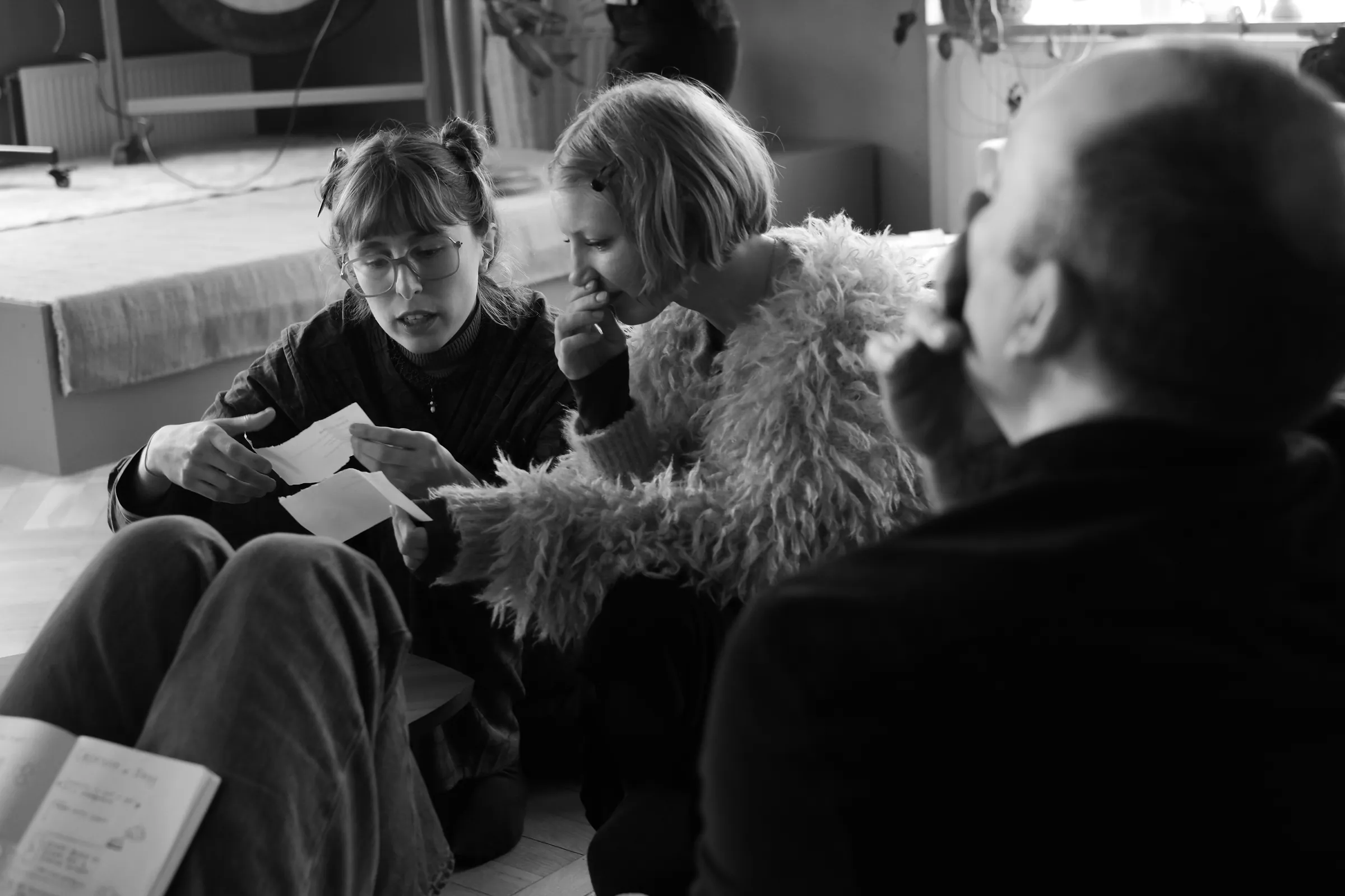 Participants discussing ideas together during a workshop at Lakefront.